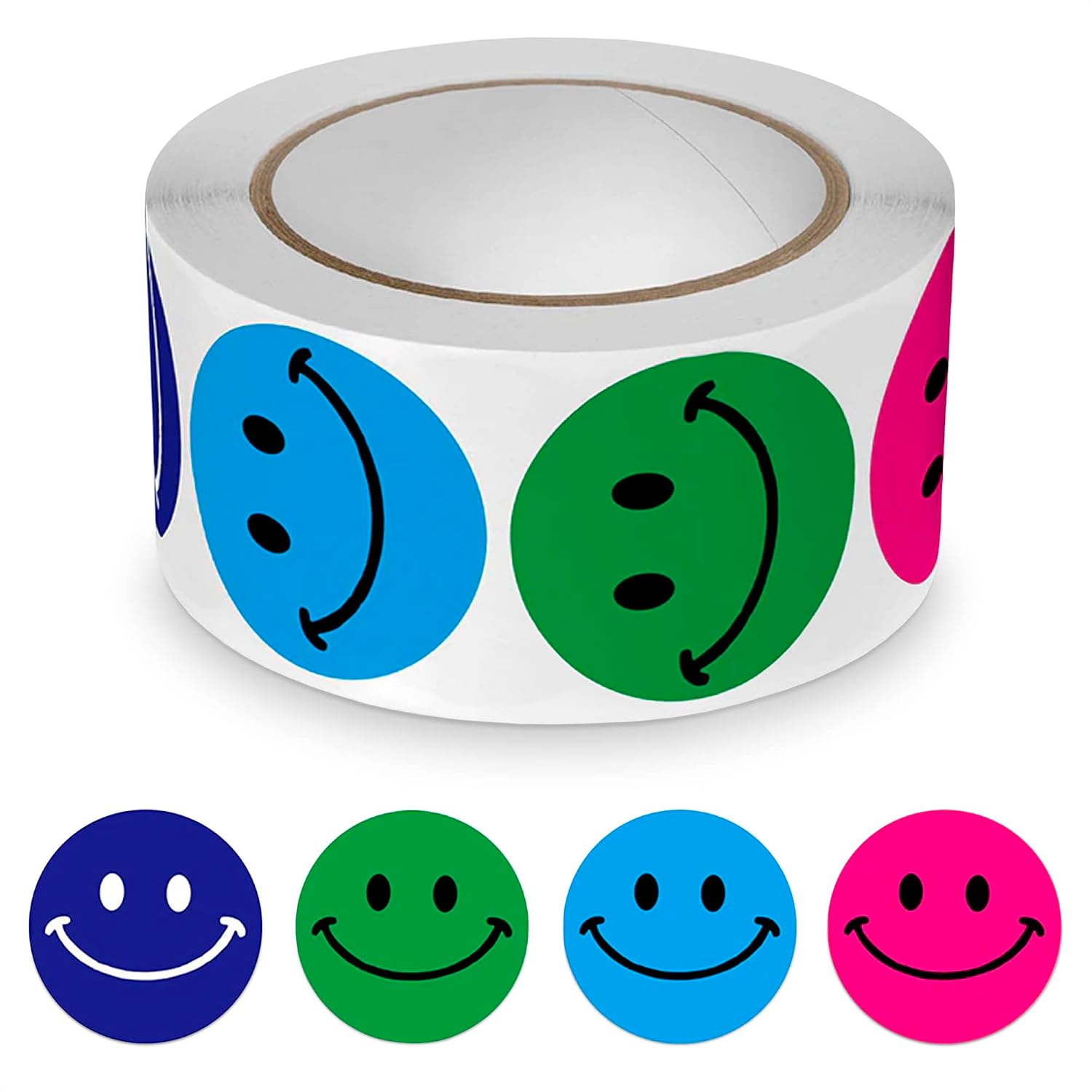 Reward Stickers - 500 Pack - Smiley Faces