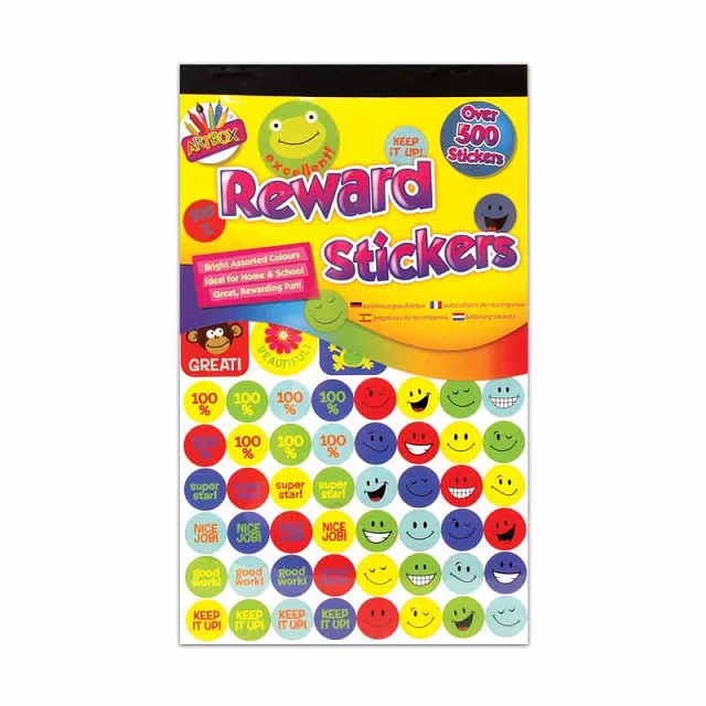 Reward Stickers - 500 Pack - Smiley Faces