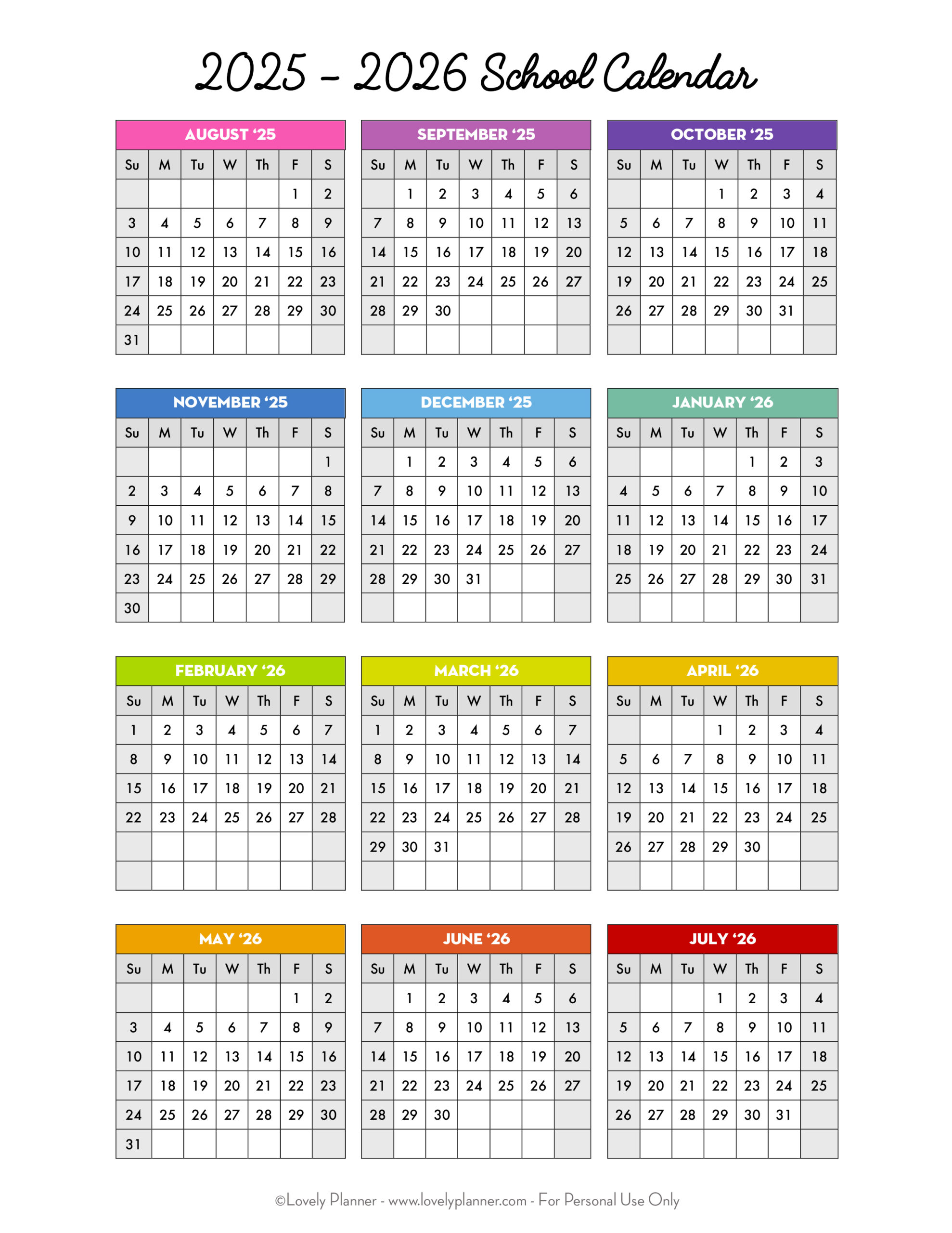 School Calendar