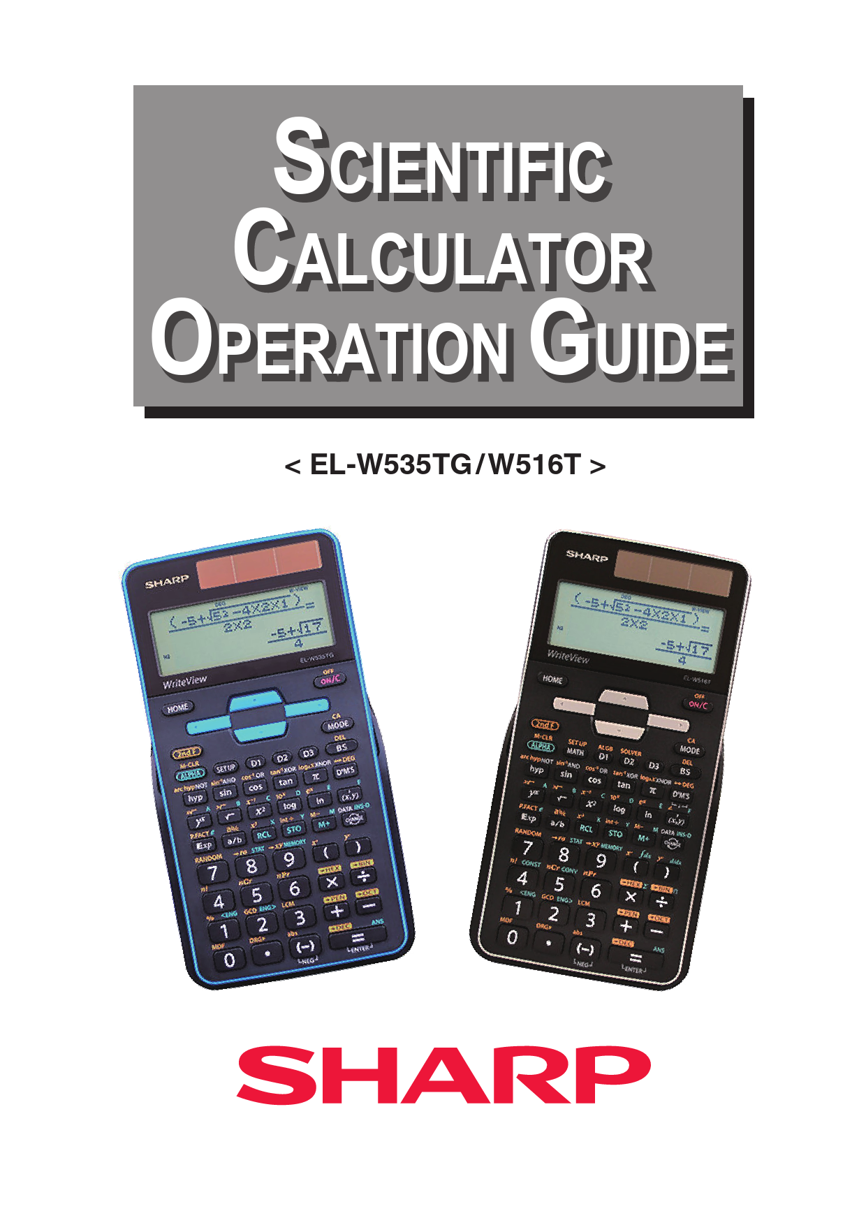 Scientific Calculator - Sharp EL-W516T