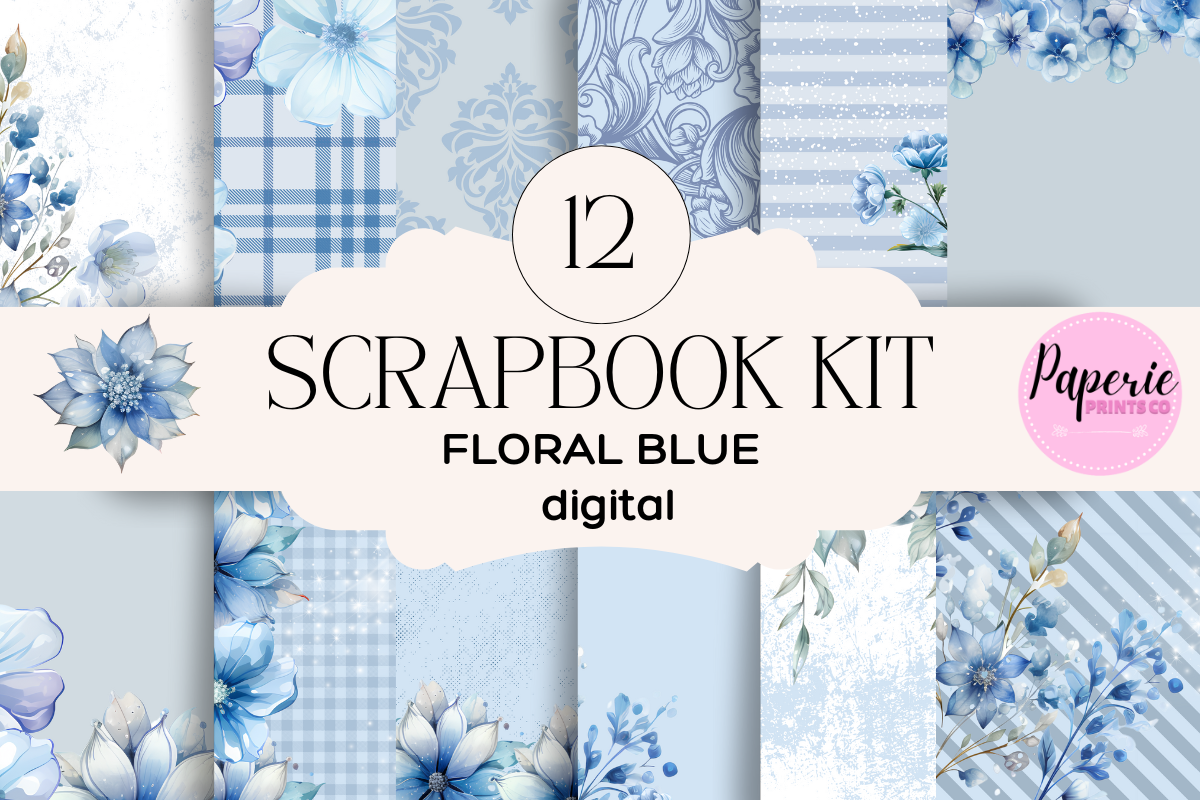 Scrapbook - A4 - 40 Pages - Blue