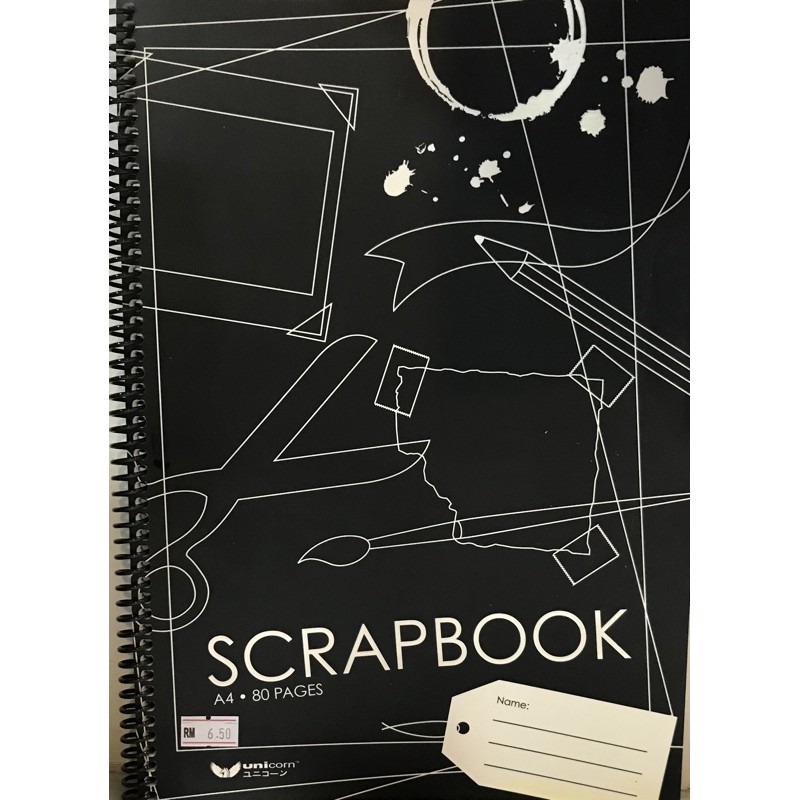 Scrapbook - A4 - 80 Pages - Black