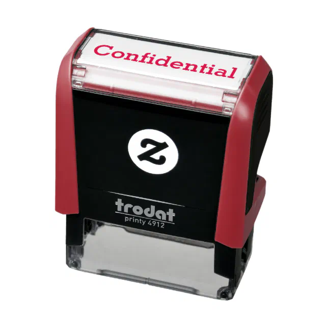 Self-Inking Stamp - Confidential - Red