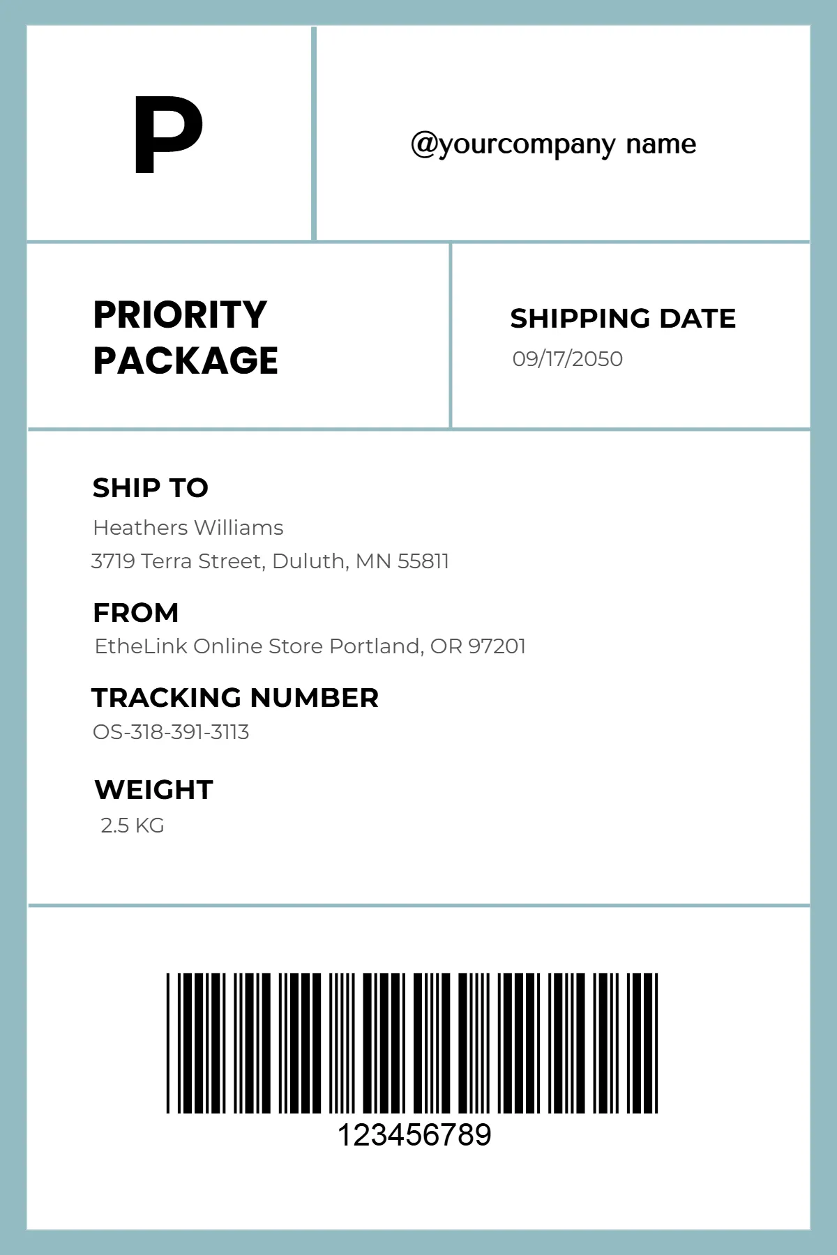 Shipping Labels
