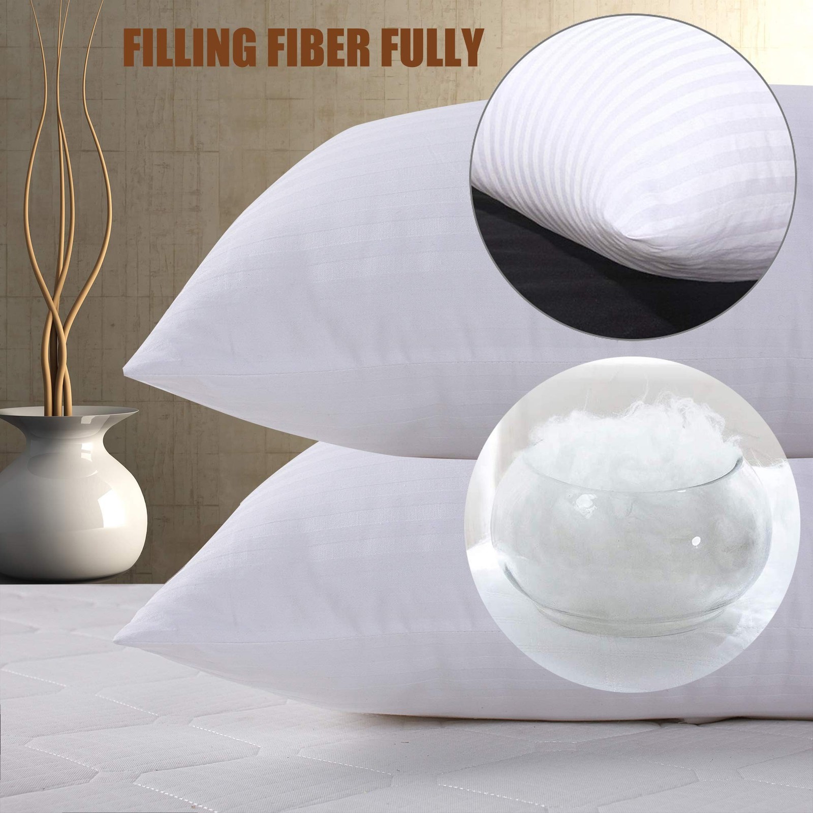Soft Fiber Pillow - Standard - 2 Pack
