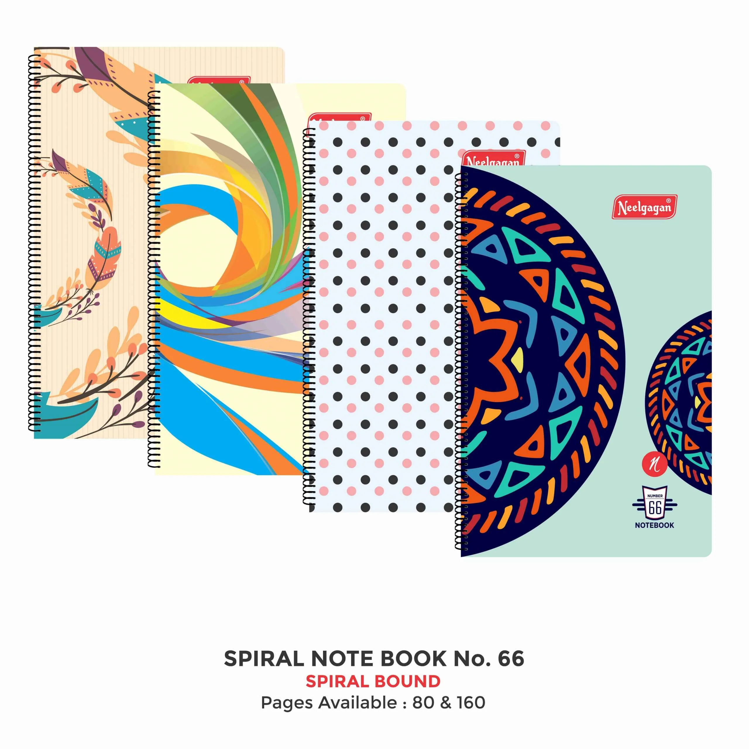 Spiral Notebook - 80 Pages - A4 - Ruled - 10 Pack