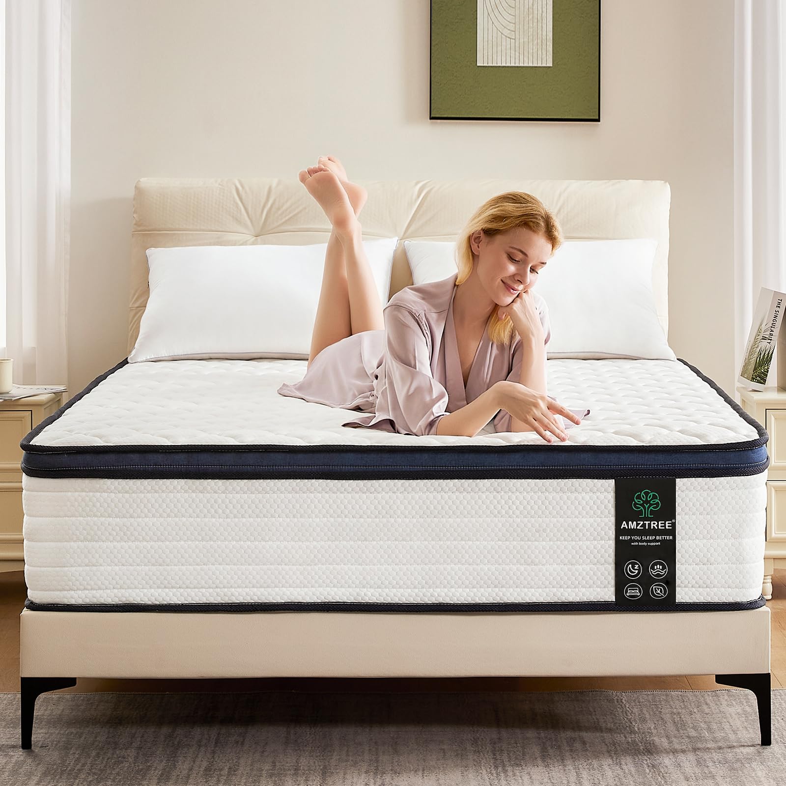 Spring Mattress - Queen 14 inch Hypoallergenic