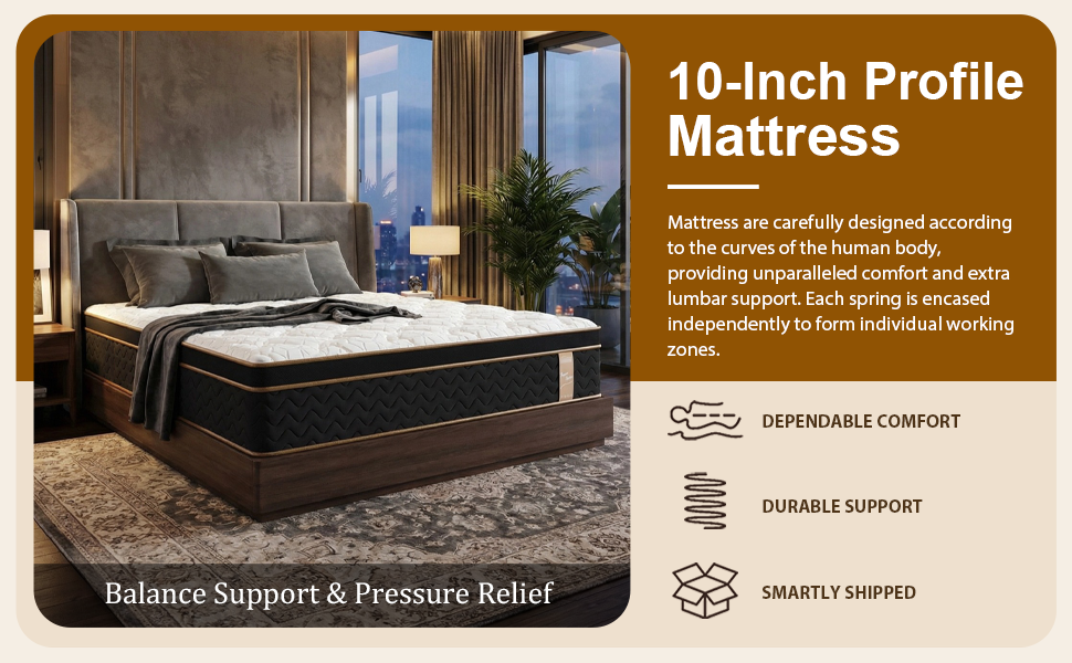 Spring Mattress - Single 10 inch Plush