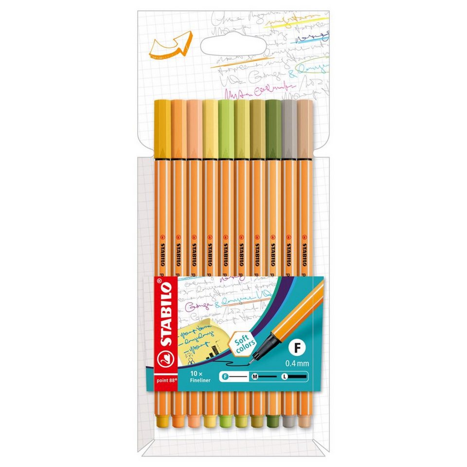 Stabilo Point 88 Fineliner Set - 10 Colors