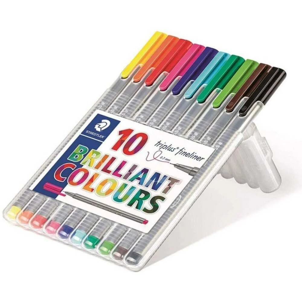 Staedtler Triplus Fineliner Pen Set - 10 Colors