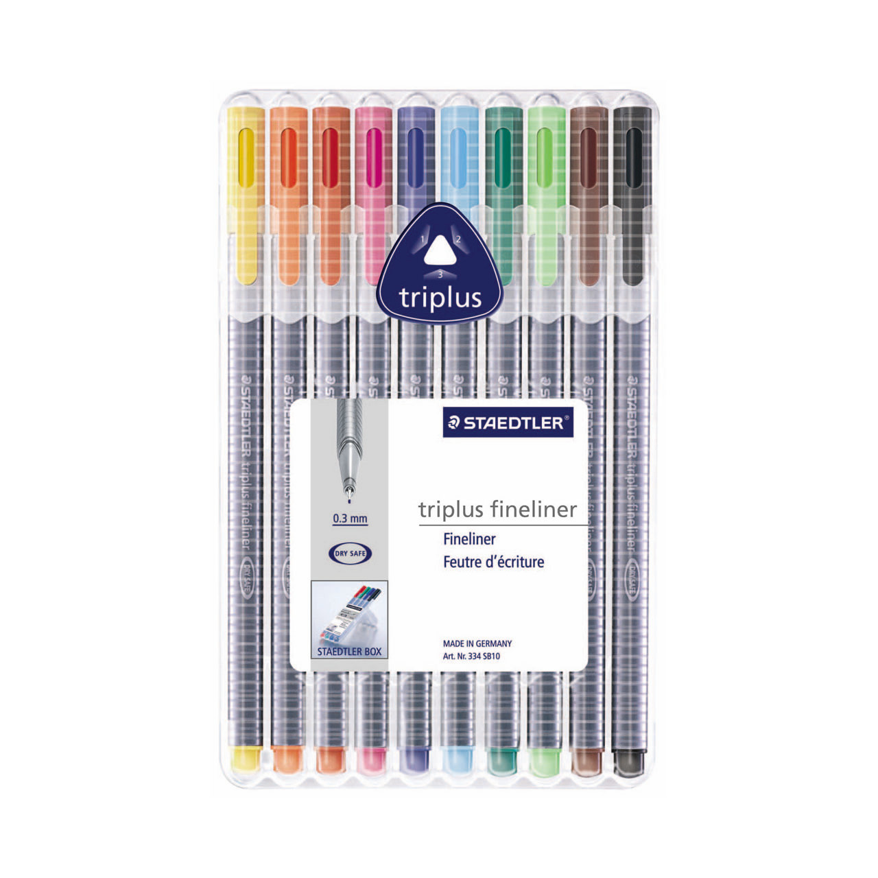 Staedtler Triplus Fineliner Pen Set - 10 Colors
