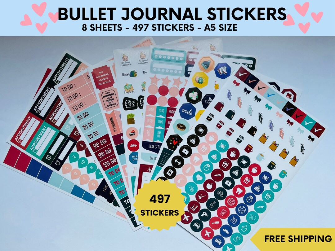 Sticker Book - Bullet Journal - 200 Stickers