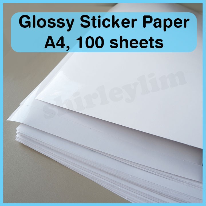 Sticker Paper - A4 - 100 Sheets - Glossy