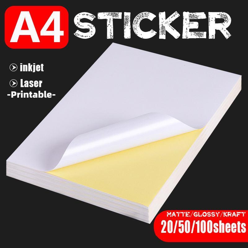 Sticker Paper - A4 - 100 Sheets - Glossy
