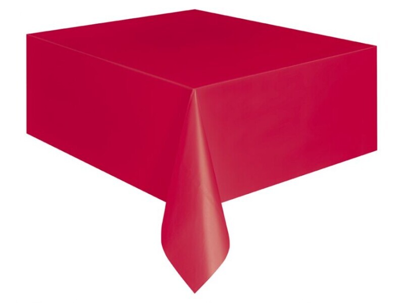 Table Cover - 1.4x4m - Plastic - Red