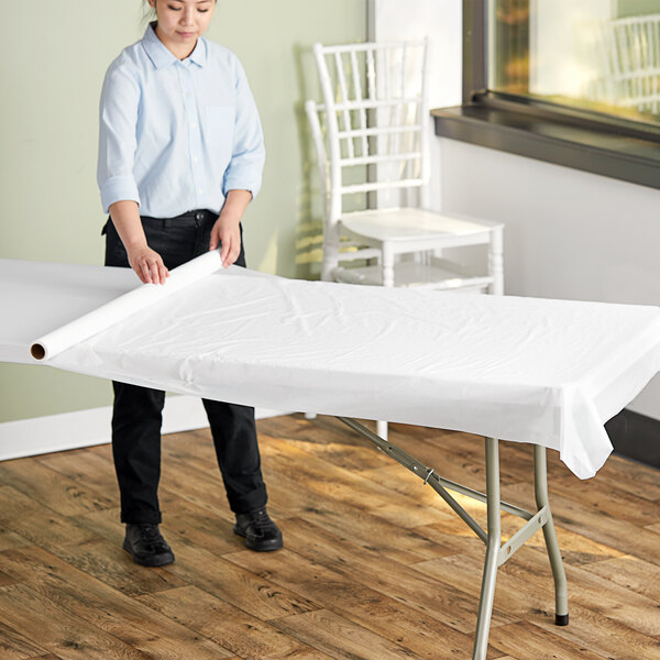 Table Cover - 1.4x4m - Plastic - White