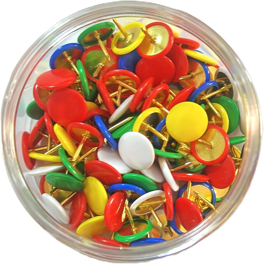 Thumb Tacks - Assorted - 100 Pack