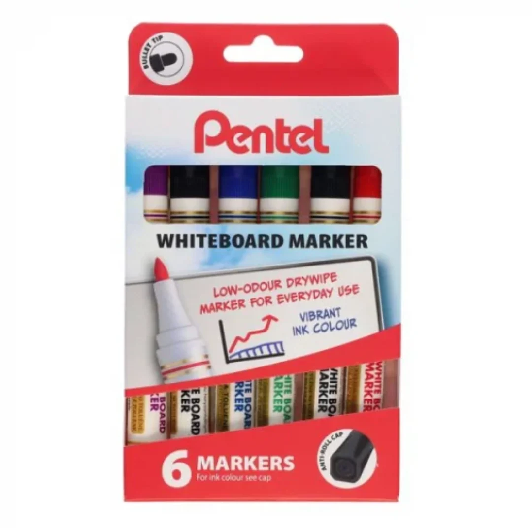 Whiteboard Marker - Assorted - 6 Pack