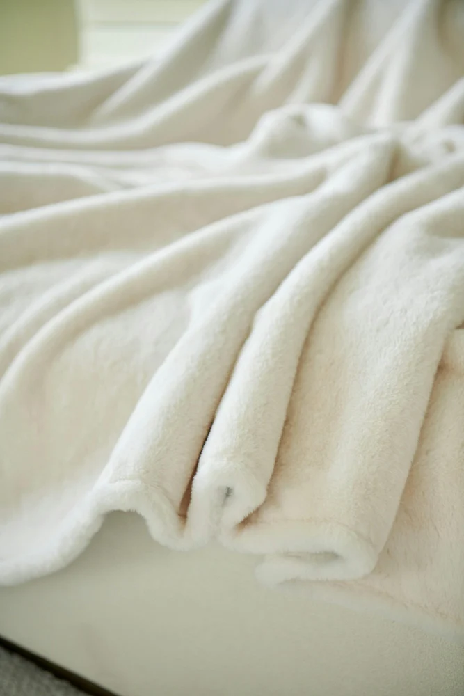 Wool Blanket - Double - White