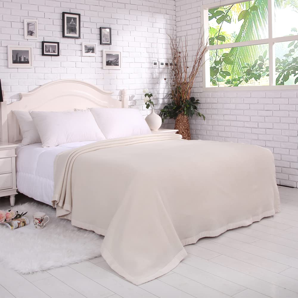 Wool Blanket - King - White