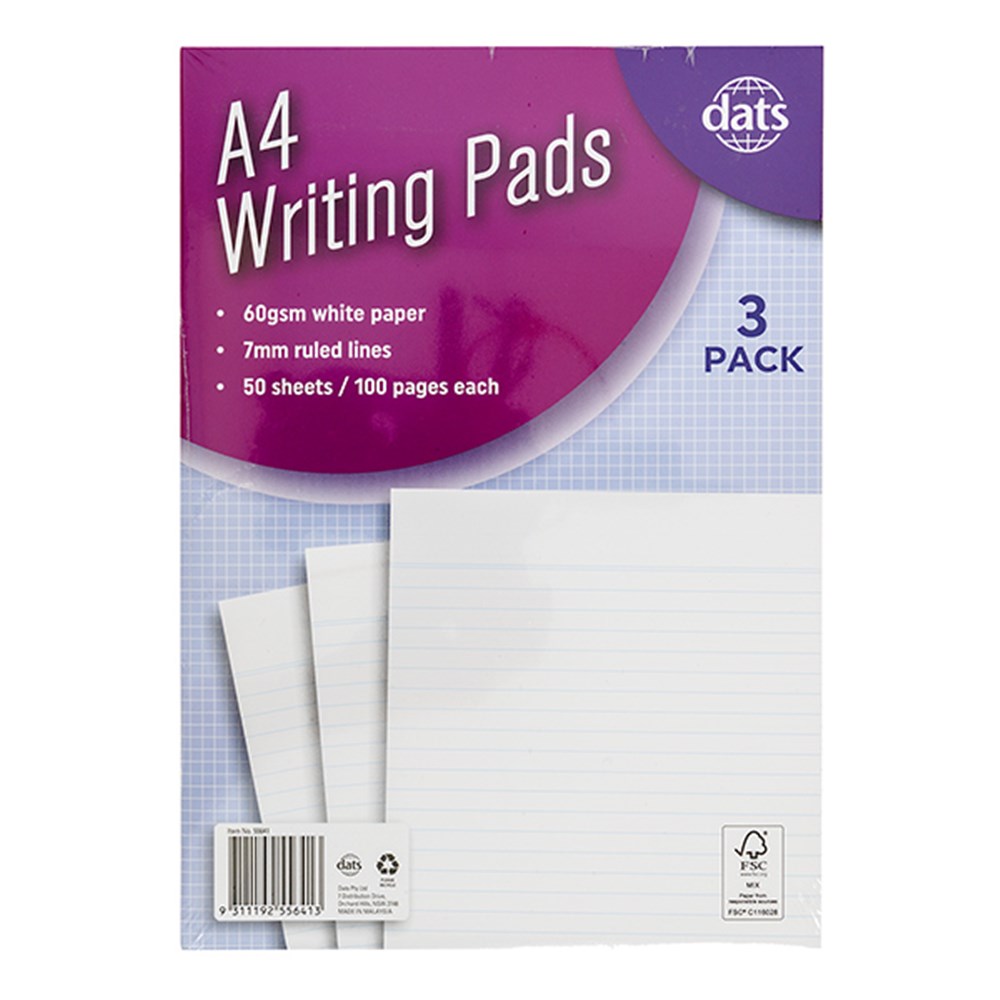 Writing Pad - A4 - 100 Sheets