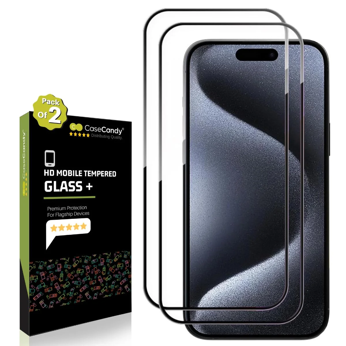 iPhone 15 Pro Max Tempered Glass Screen Protector