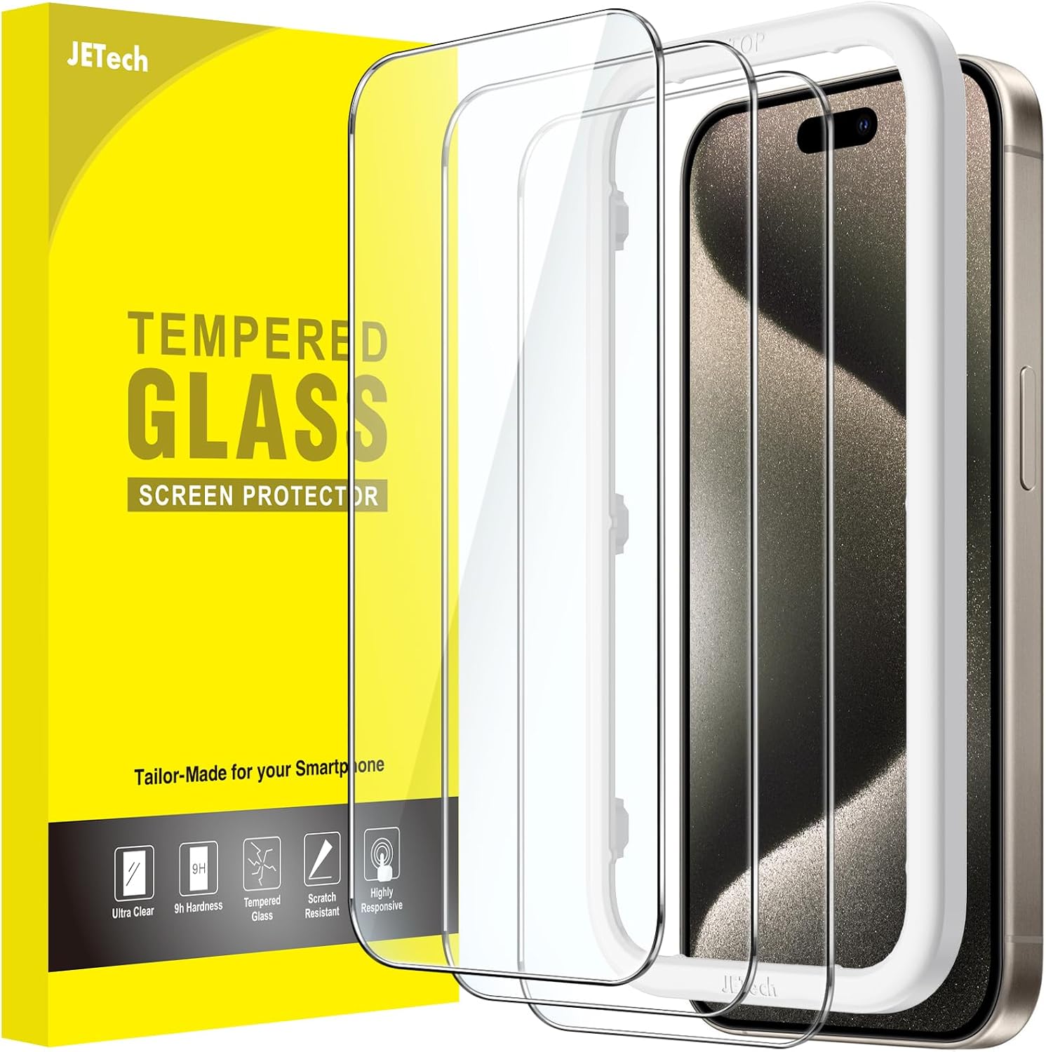 iPhone 15 Tempered Glass Screen Protector