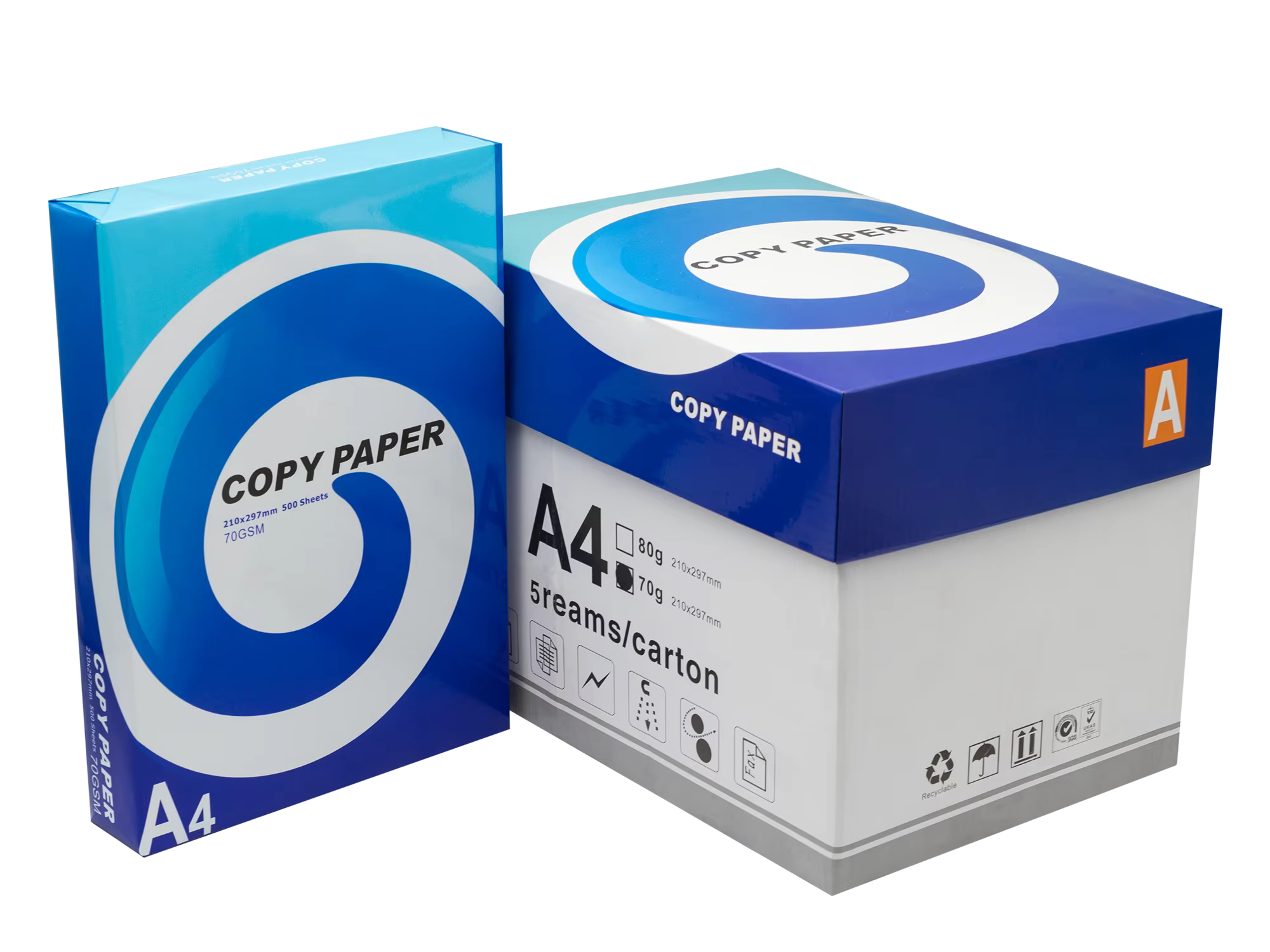 A4 Copy Paper - 70gsm - 20 Reams