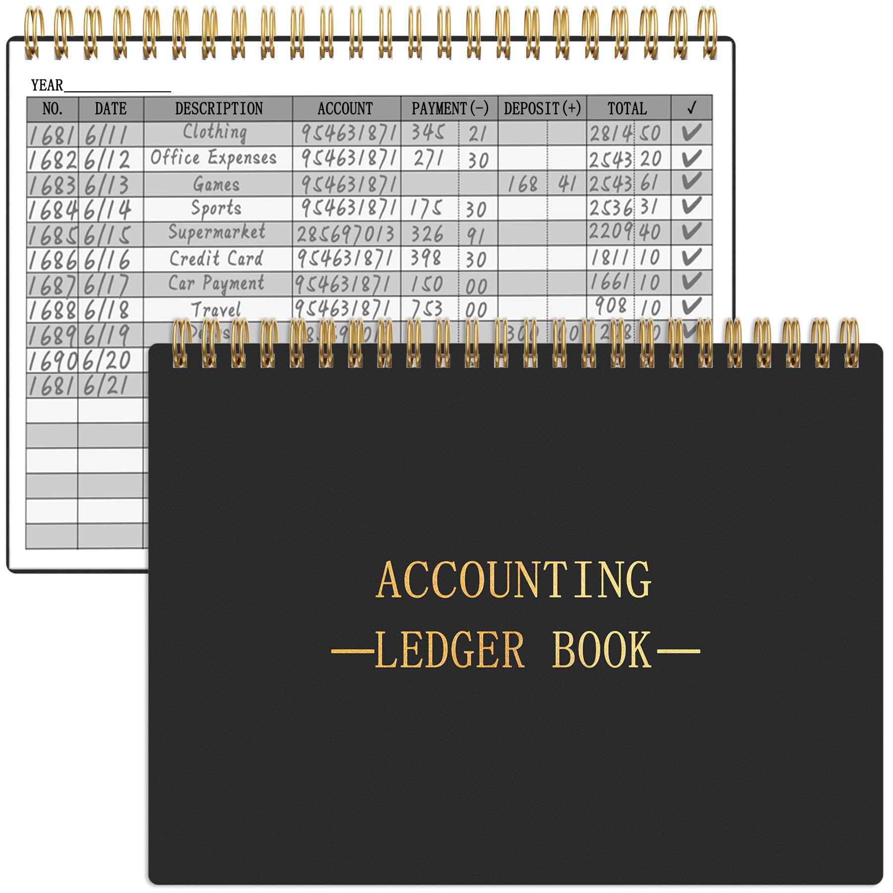 Accounting Notebook - A4 - 120 Pages - Columnar
