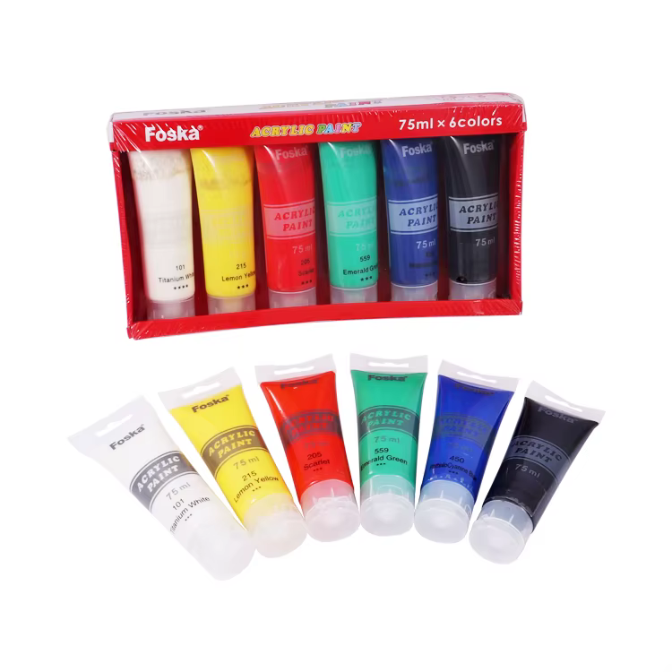 Acrylic Paint Set - 6 Colors
