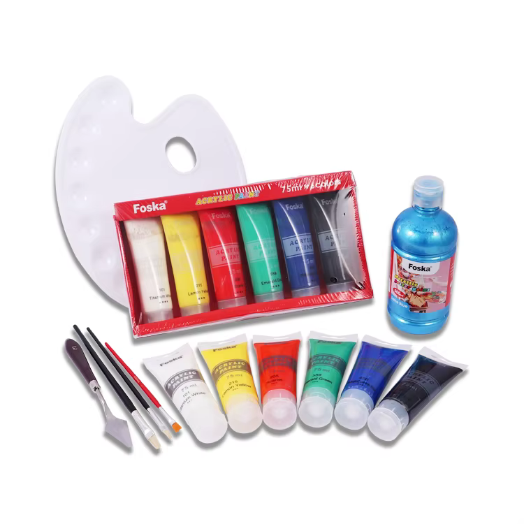 Acrylic Paint Set - 6 Colors