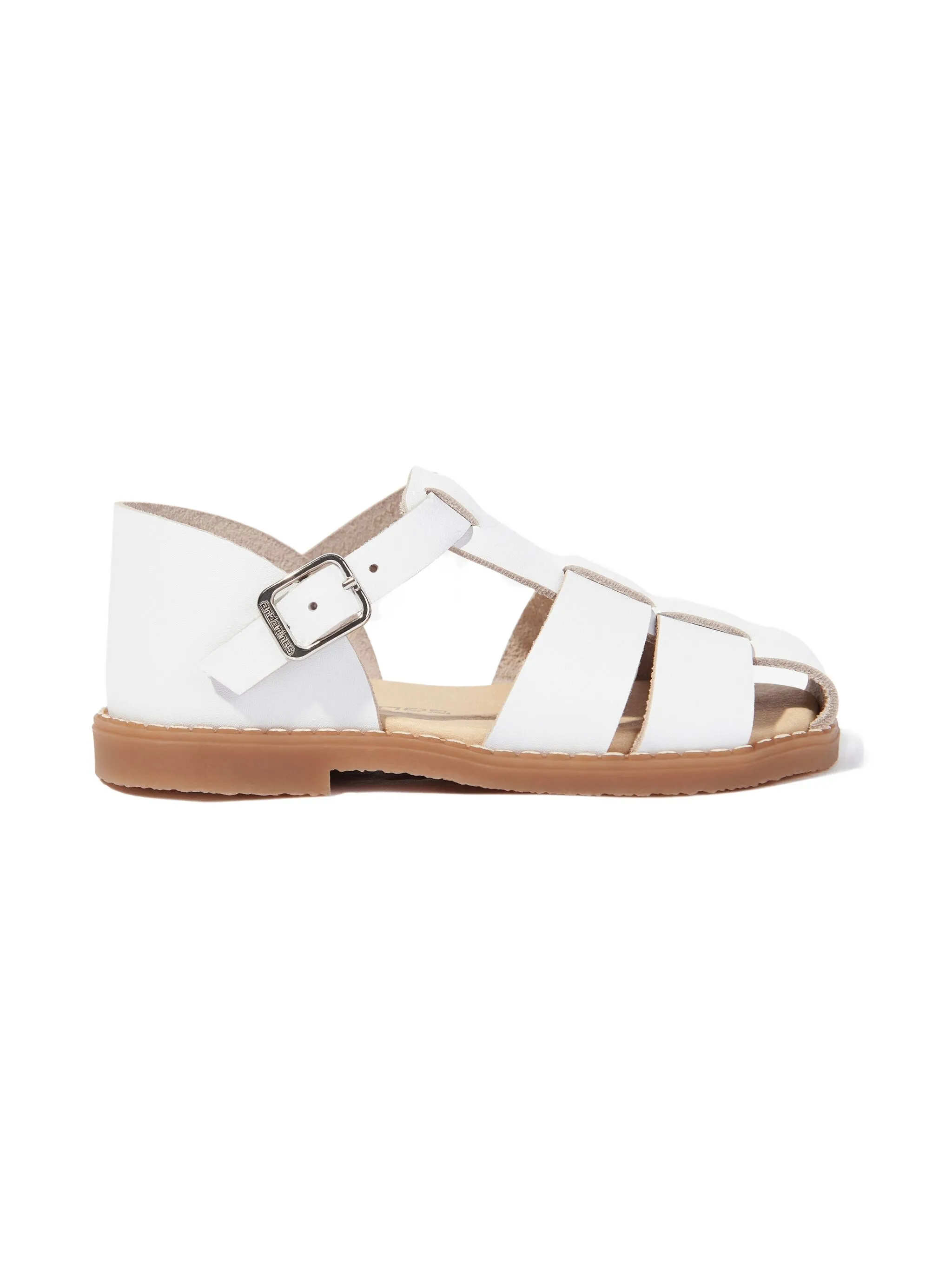 Adventure White Leather Sandals
