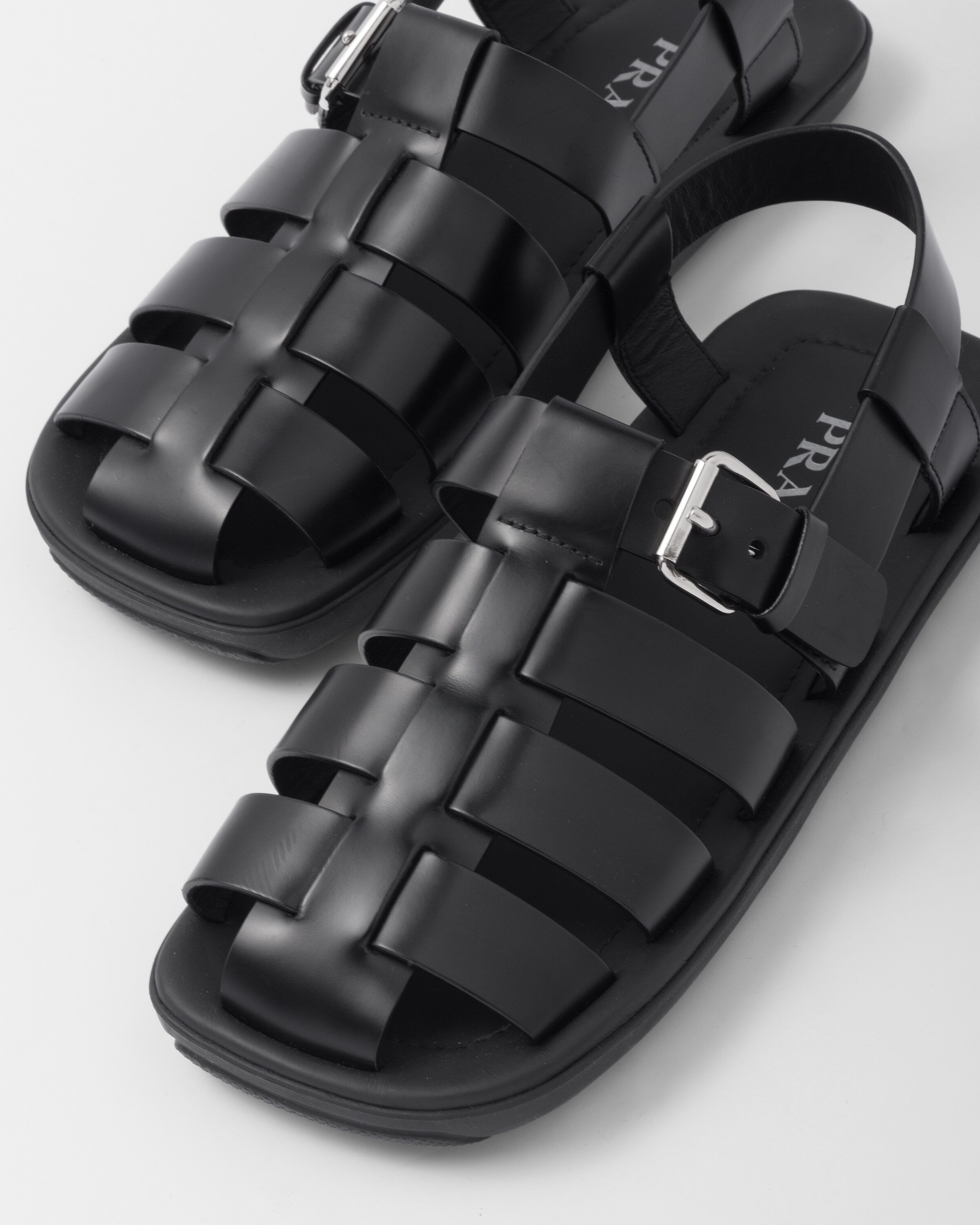 Air Charcoal Leather Sandals