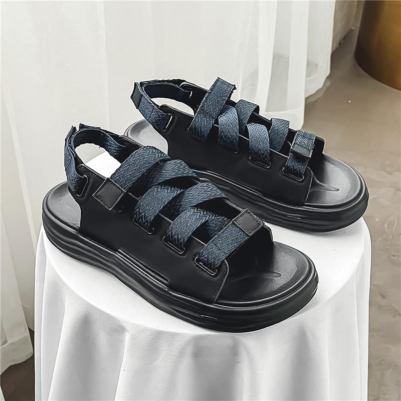 Air Charcoal Leather Sandals