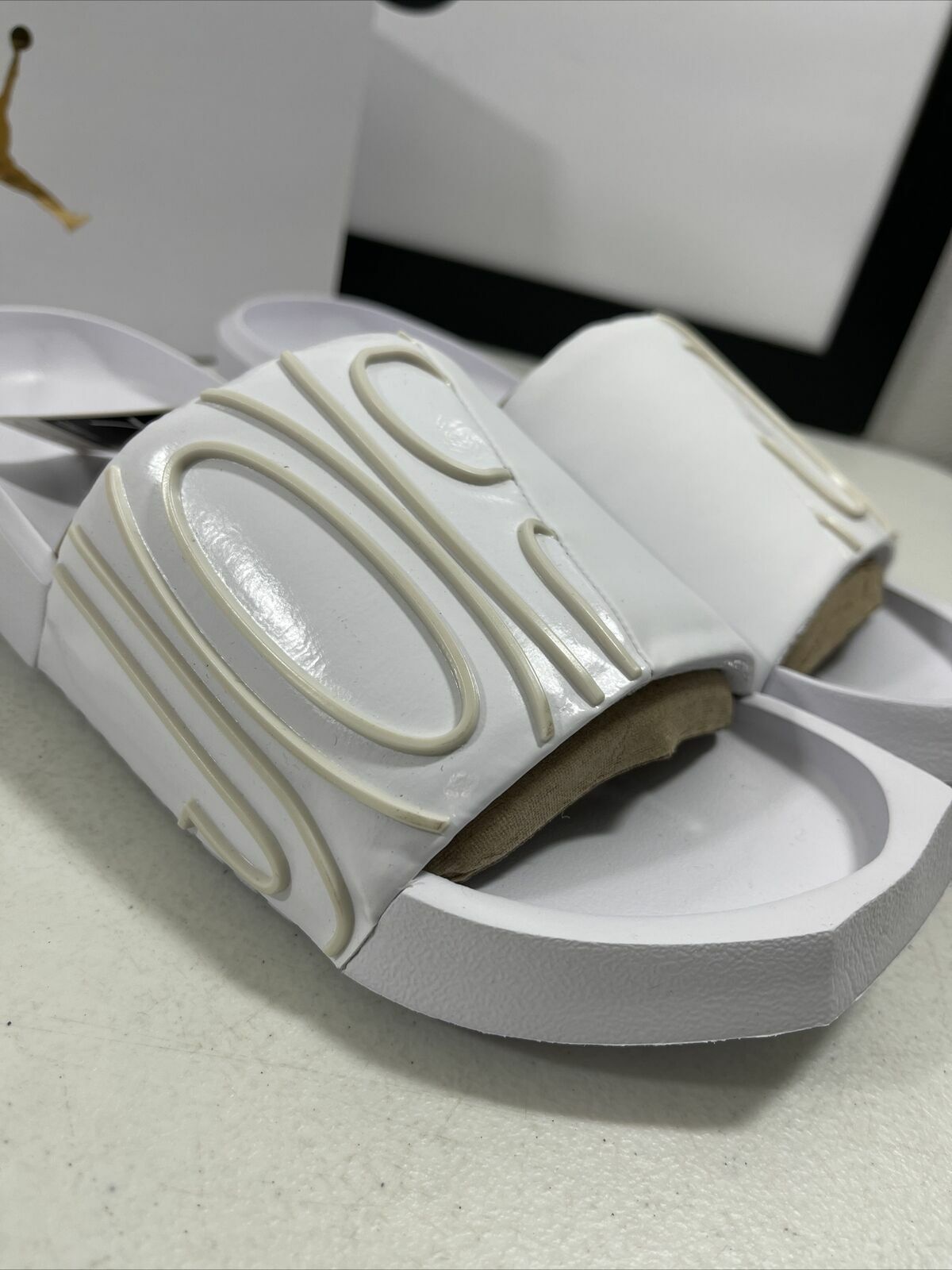 Air White Leather Sandals
