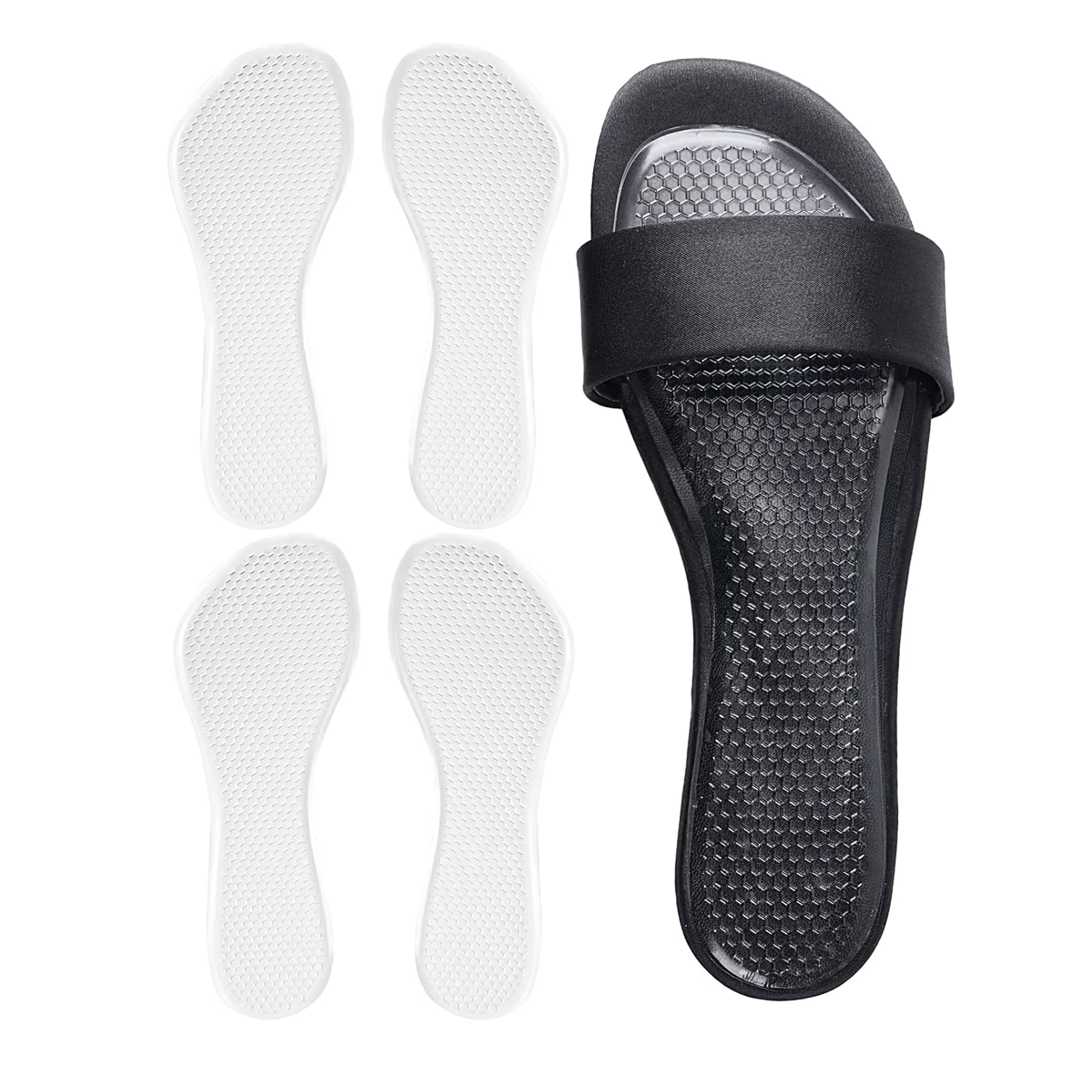 Anti-Slip Burgundy Shoe Insoles