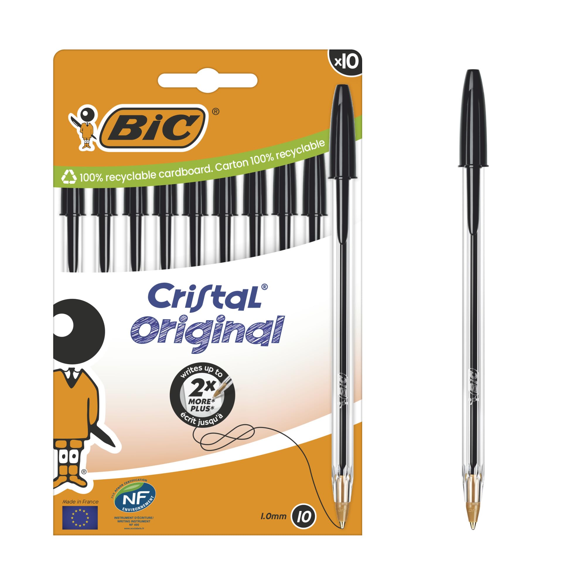 BIC Cristal Pen - Black - 10 Pack