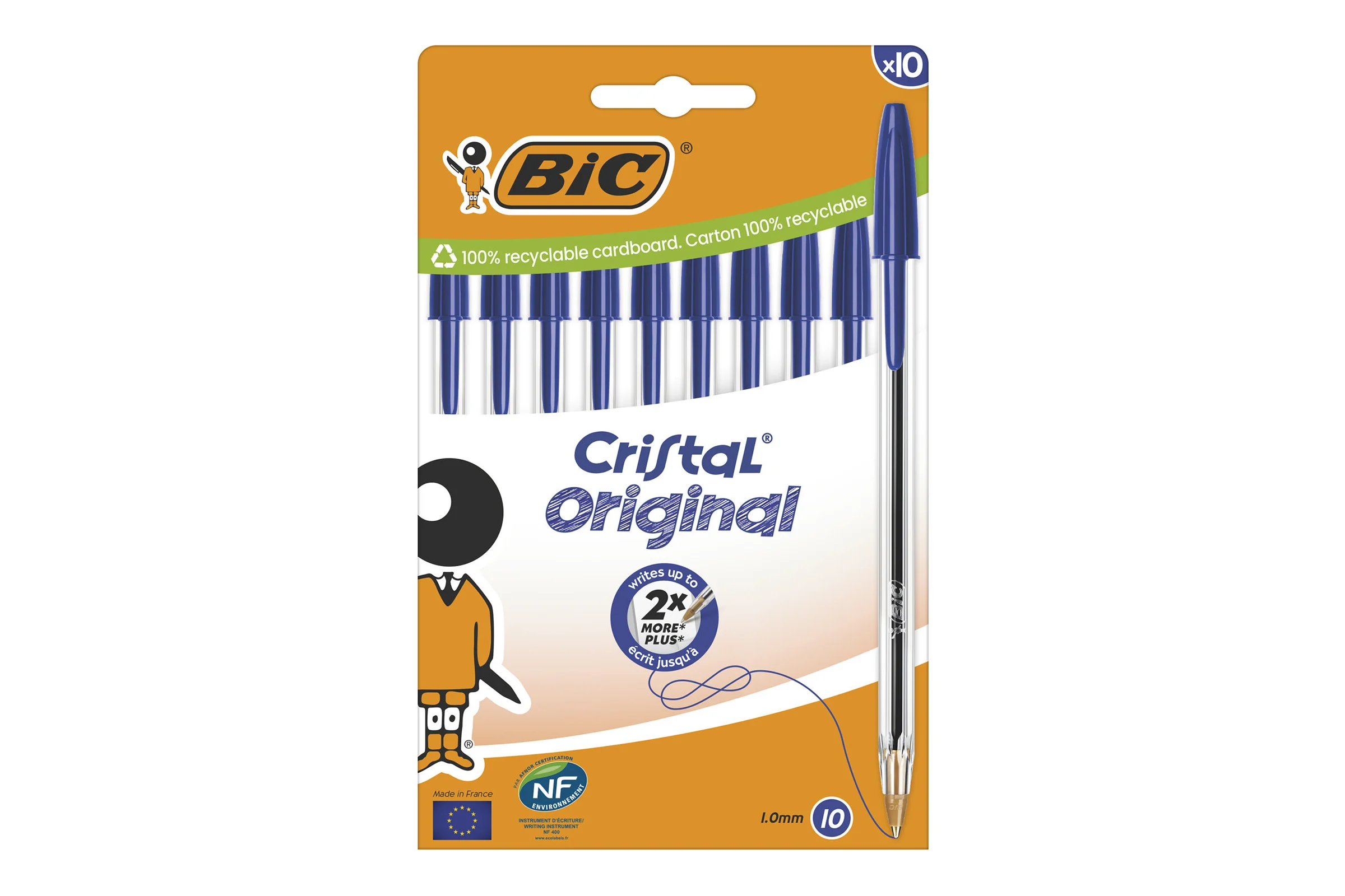 BIC Cristal Pen - Blue - 10 Pack