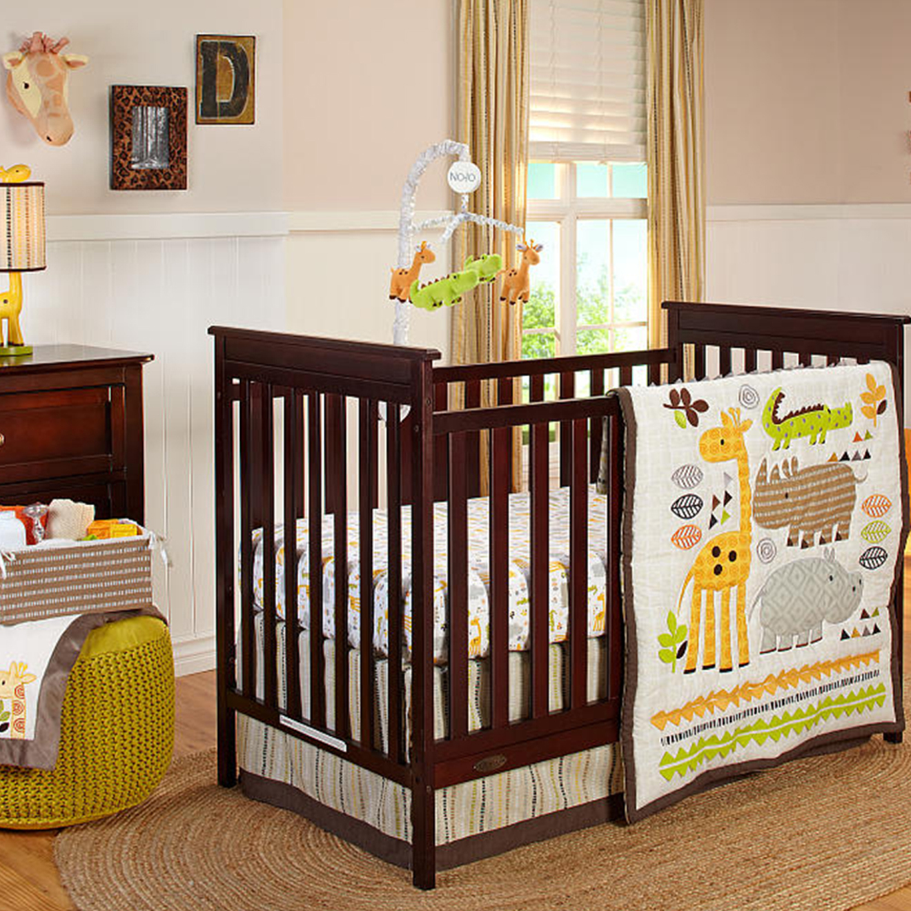 Baby Bedding Set - Crib - 7 Piece