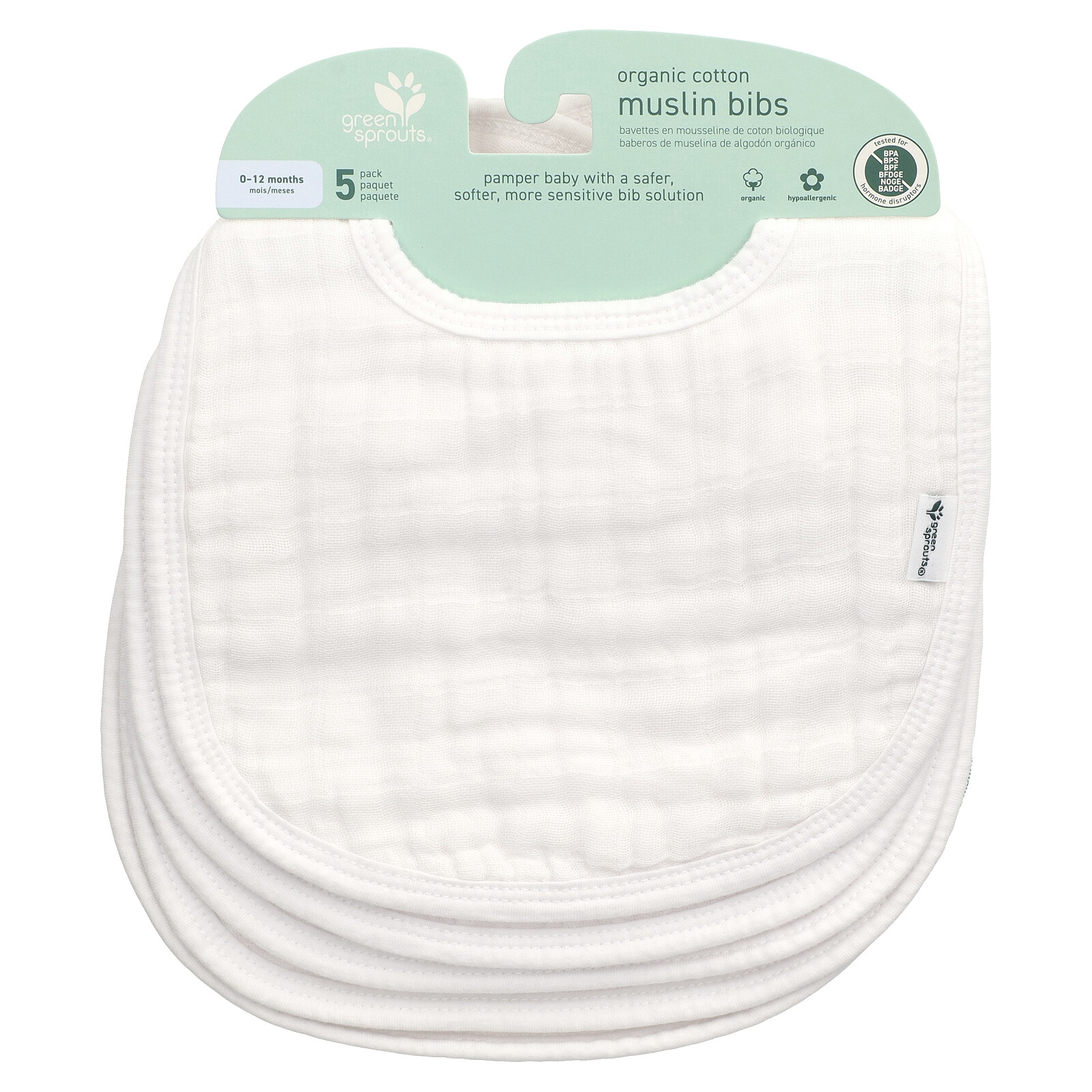 Baby Bib - 0-12 Months - 10 Pack