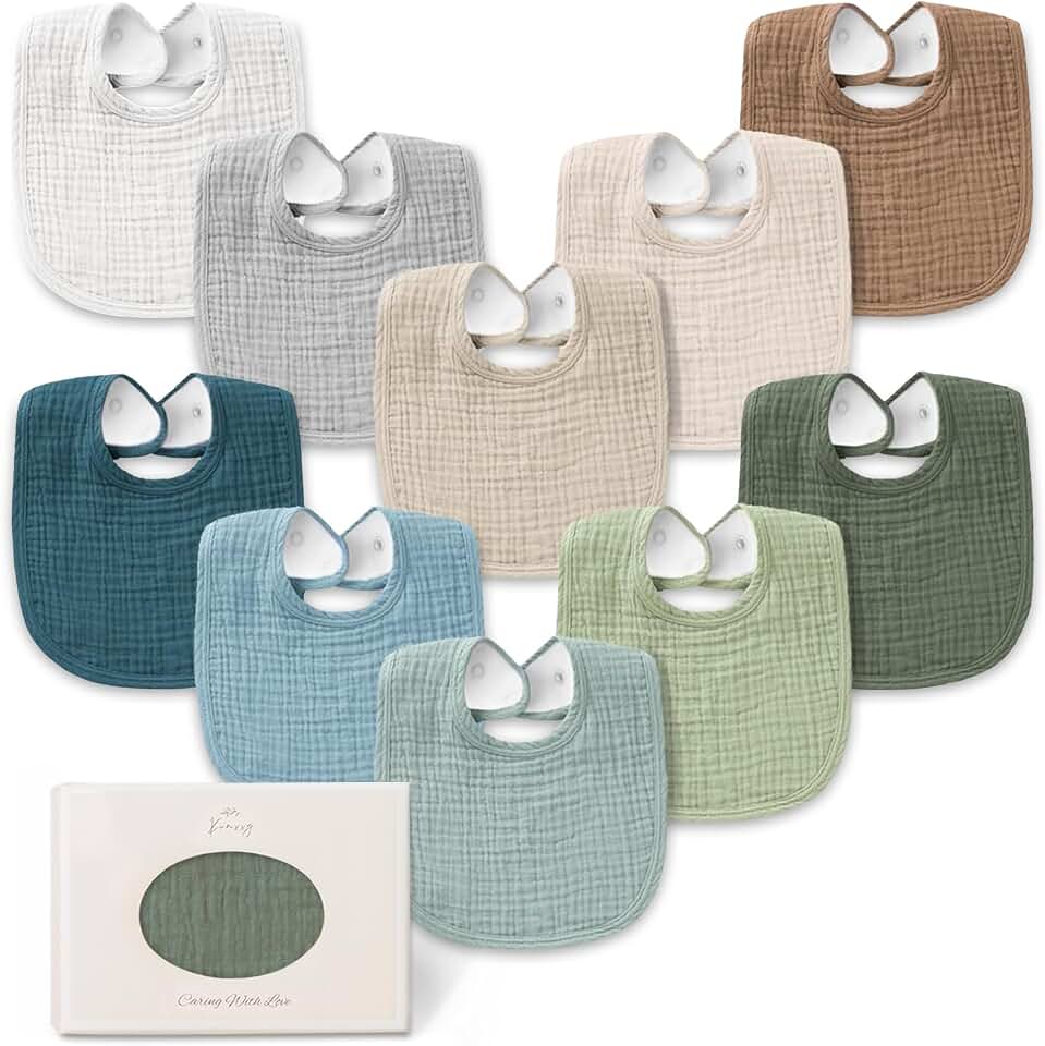 Baby Bib - 0-12 Months - 10 Pack