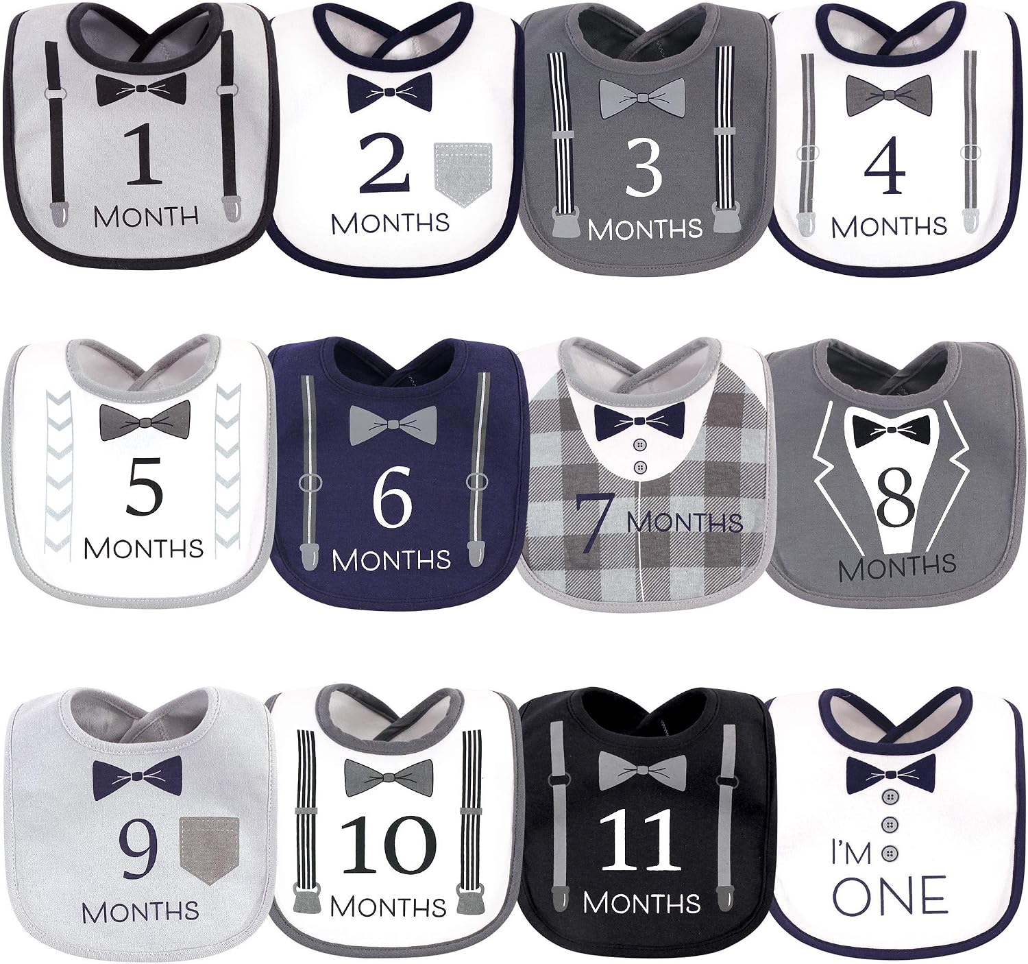 Baby Bib - 0-12 Months - 5 Pack