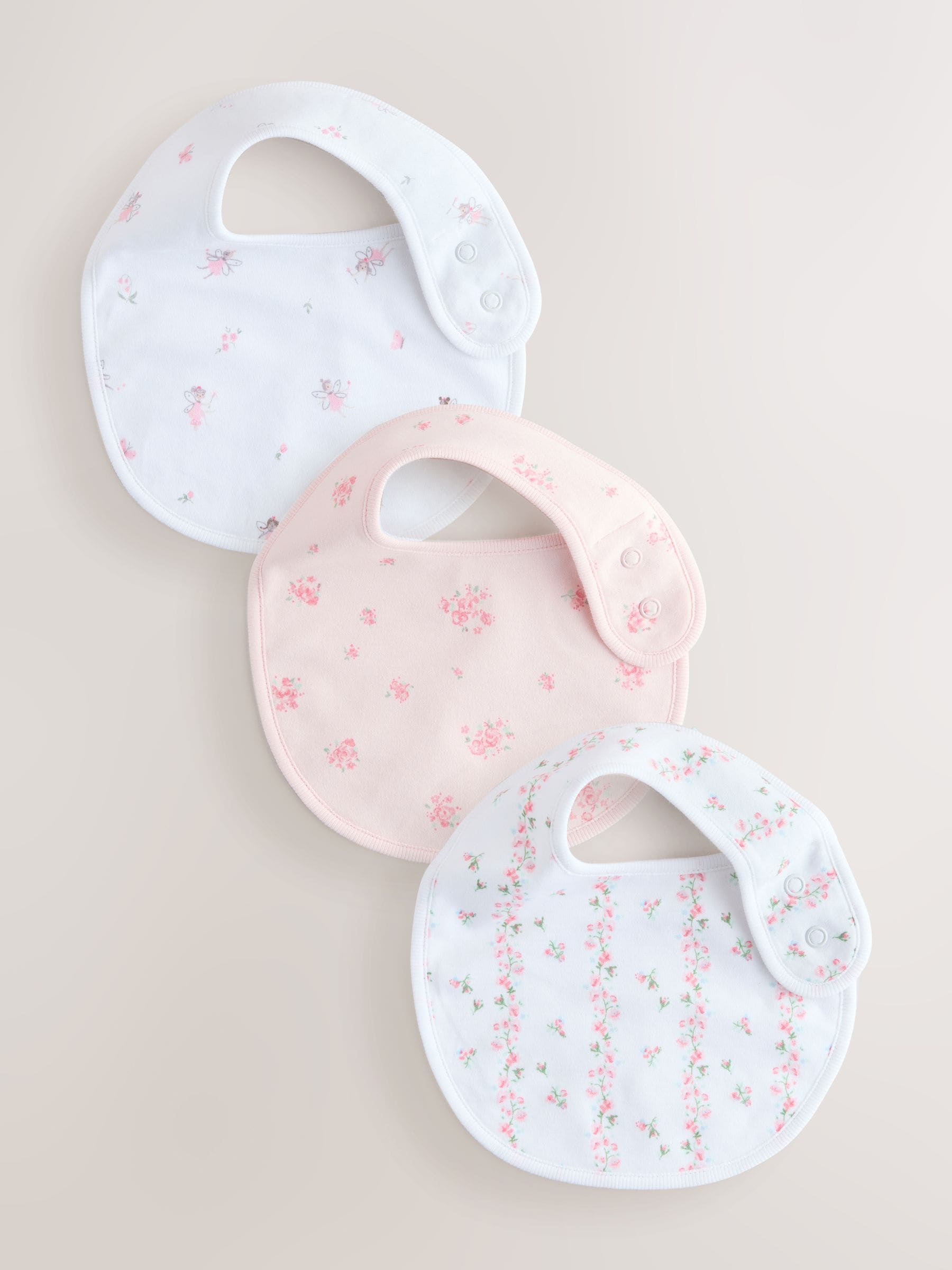 Baby Bib - 0-12 Months - Cotton - 3 Pack