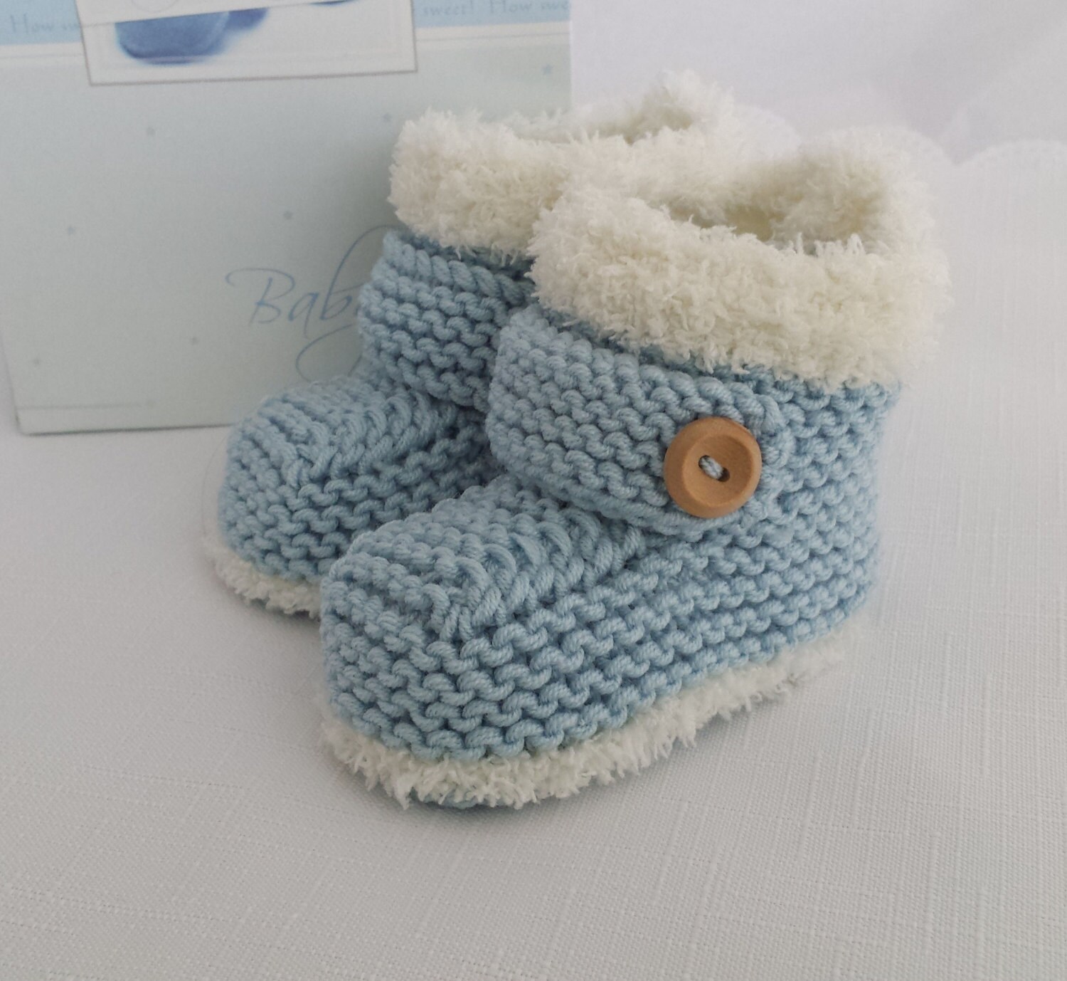 Baby Booties - 0-6 Months - Blue