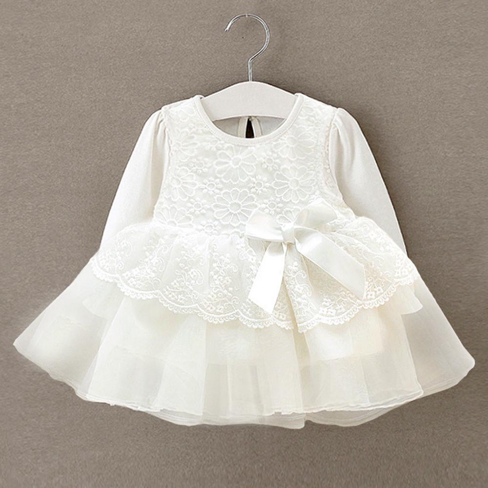 Baby Dress - 0-3 Months - White