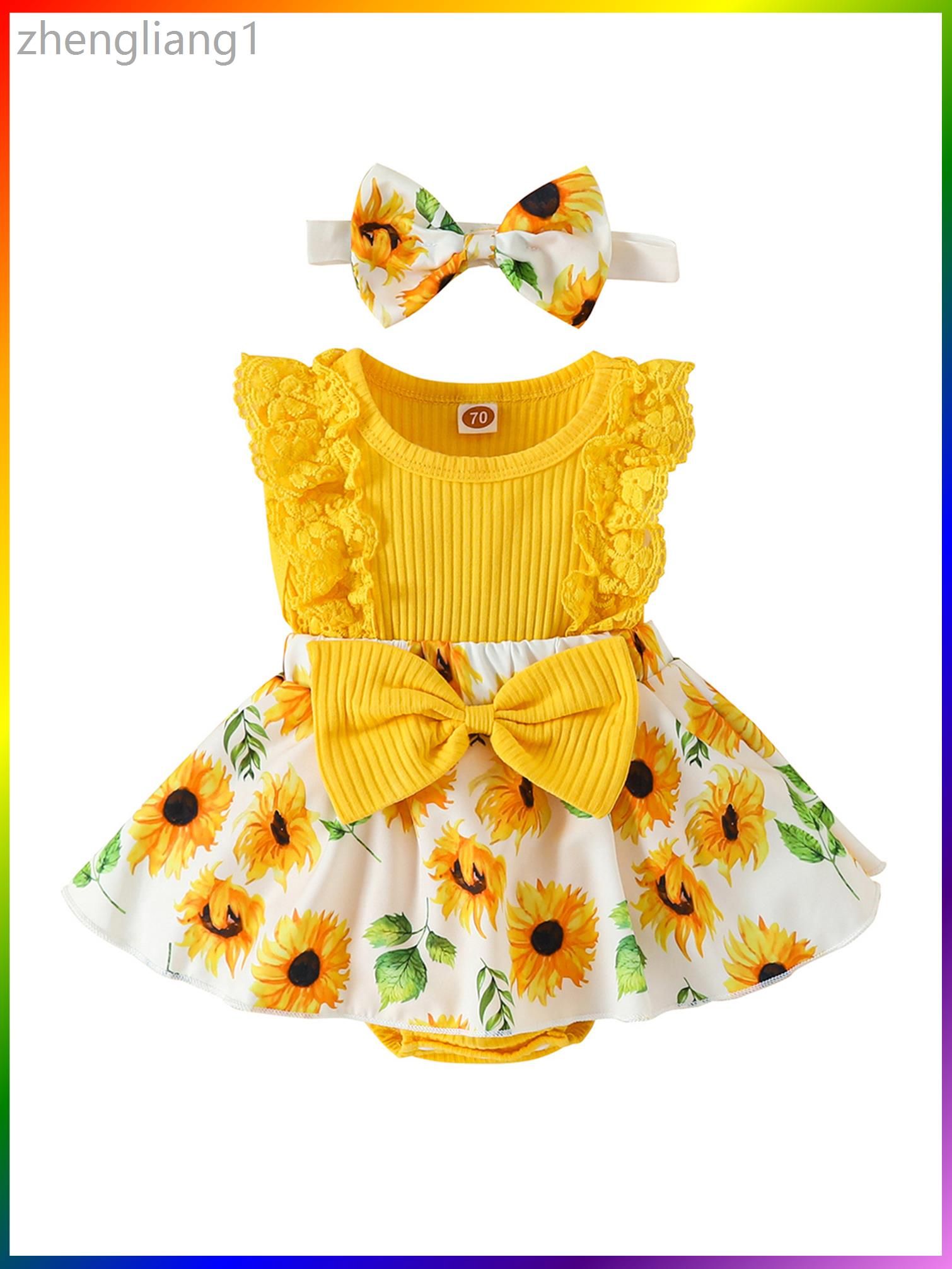 Baby Dress - 0-3 Months - Yellow