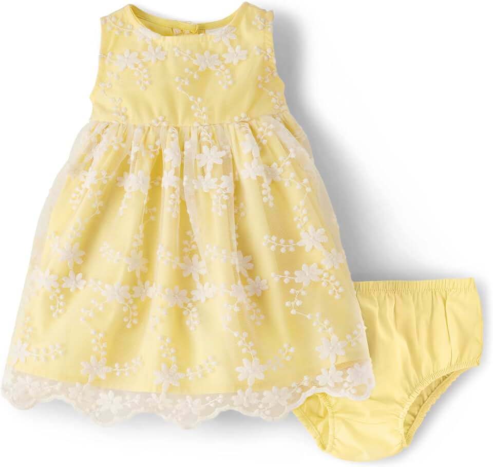 Baby Dress - 0-3 Months - Yellow
