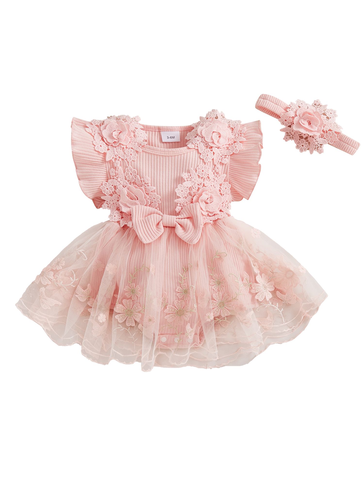 Baby Dress - 6-12 Months - Pink