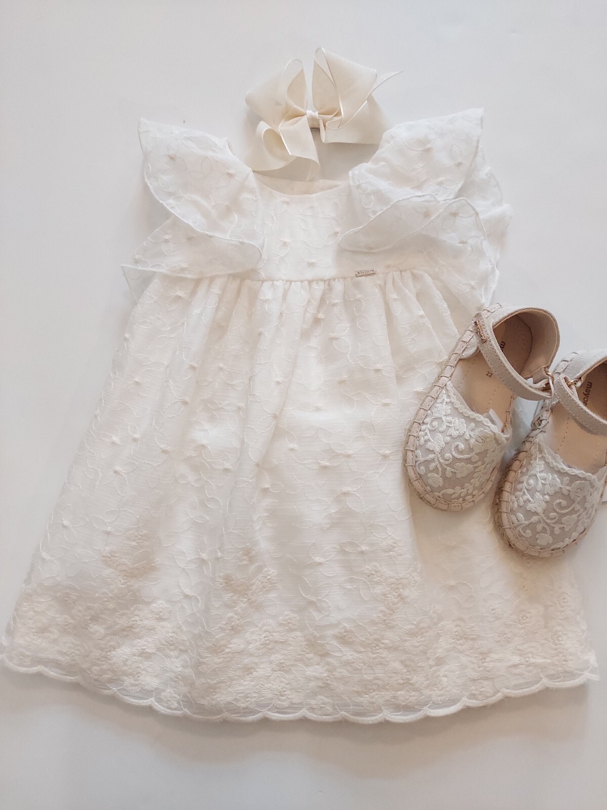 Baby Dress - 6-12 Months - White
