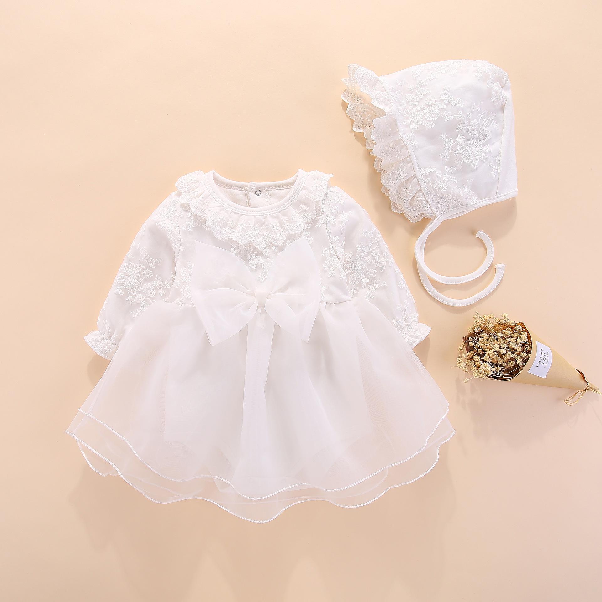 Baby Dress - 6-12 Months - White